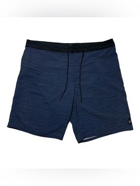 Outerknown Board Shorts Mens 34 Blue Striped Swim Trunks Drawstring Surf Beach